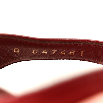 Chanel Lambskin CC Thong Sandals 38 Burgundy 9 of 9