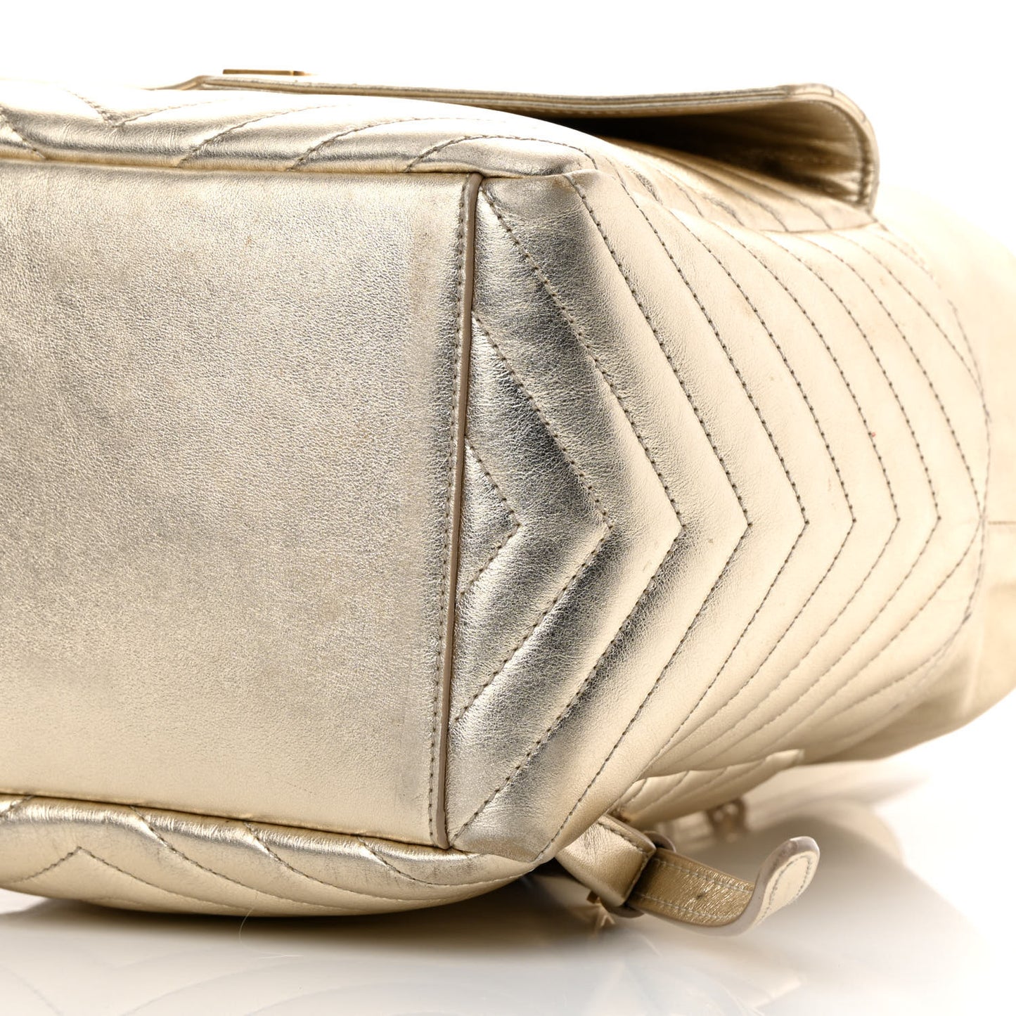 Lambskin Matelasse Monogram Joe Backpack Pale Gold