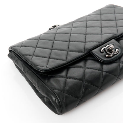 Chanel Lambskin Quilted Clutch with Chain Flap Black 10 of 11
