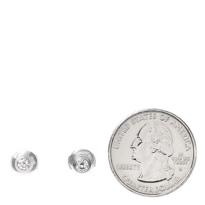 Cartier 18K White Gold Diamond MM D'Amour Earrings 2 of 5