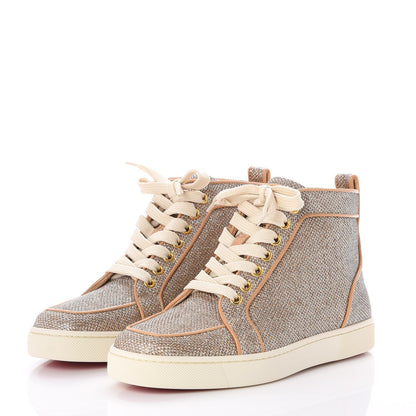Christian Louboutin Glitter Rantus Orlato Sneakers 36.5 Gold Beige 3 of 8