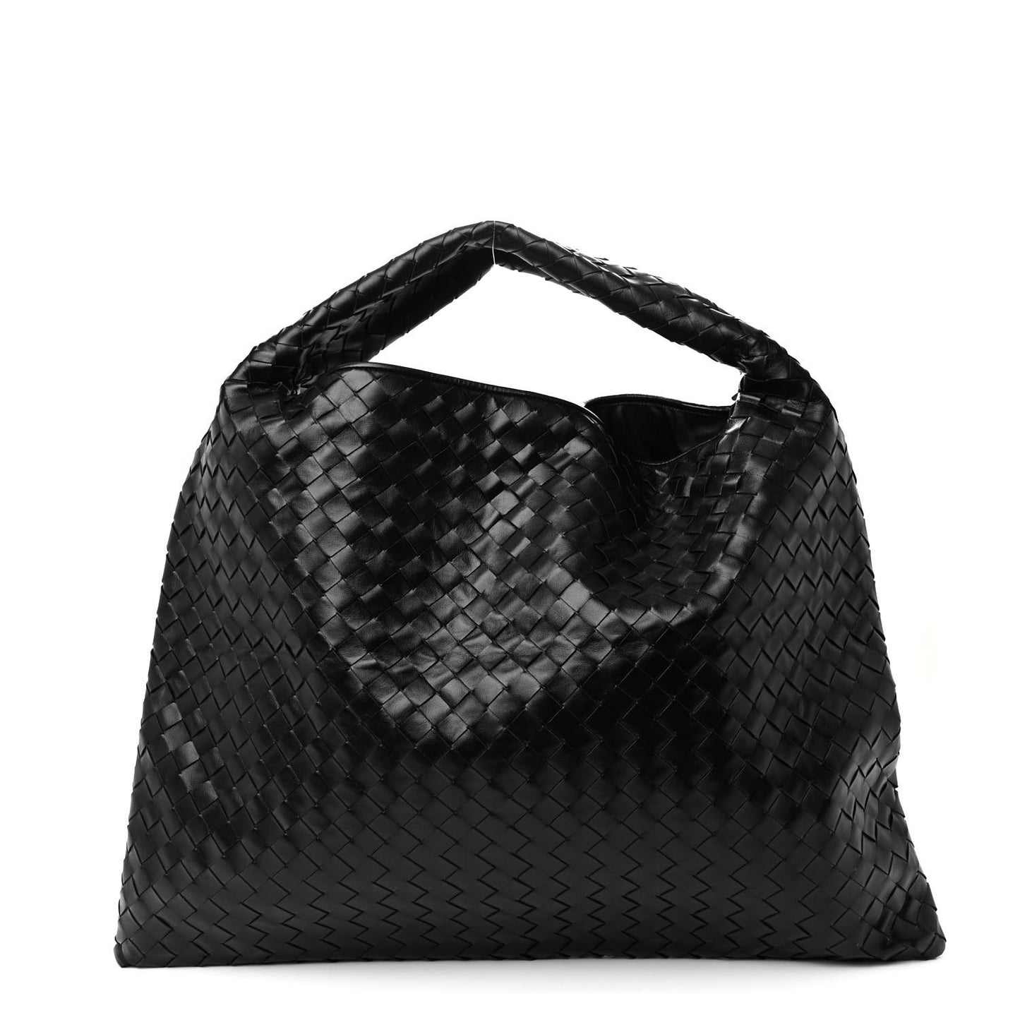 Calfskin Intrecciato Large Hop Black