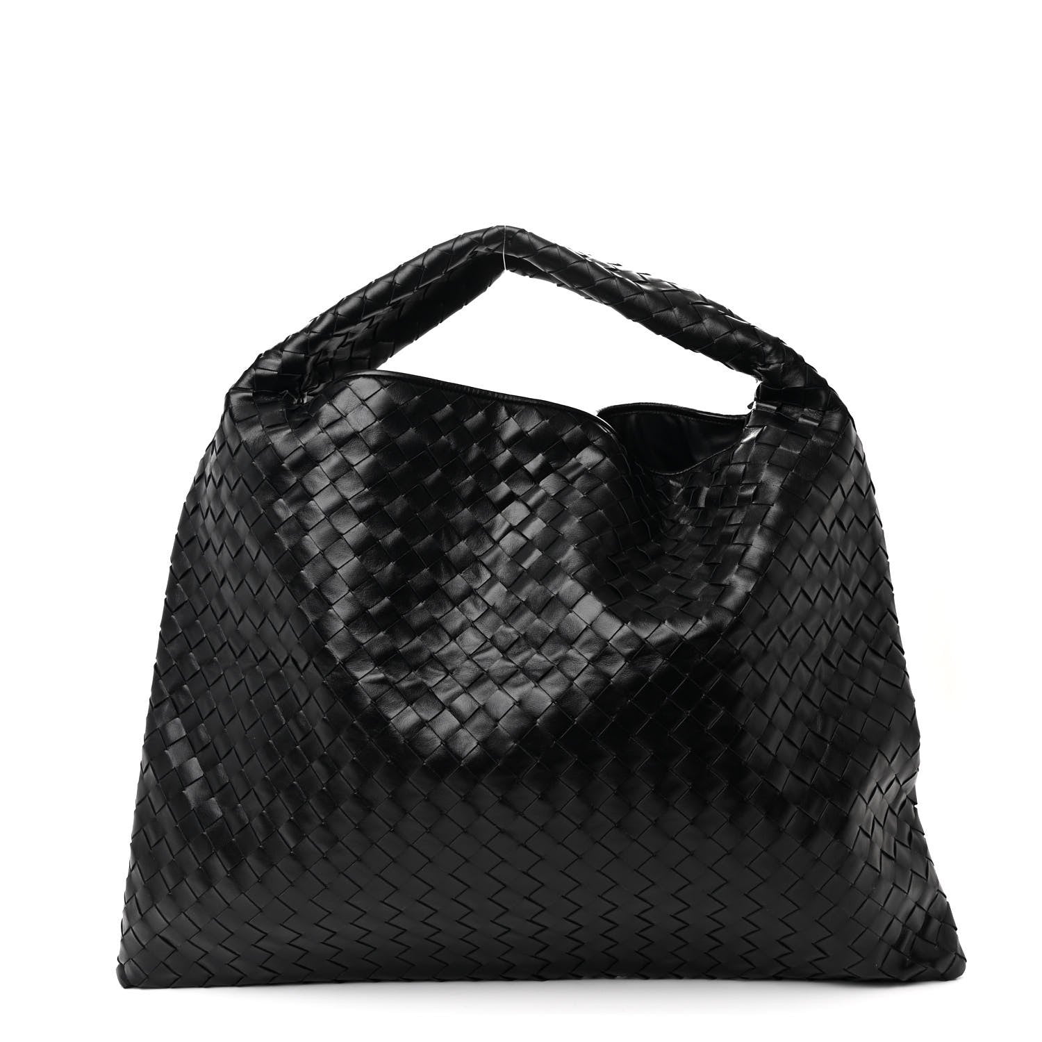Bottega Veneta Calfskin Intrecciato Large Hop Black 1 of 10