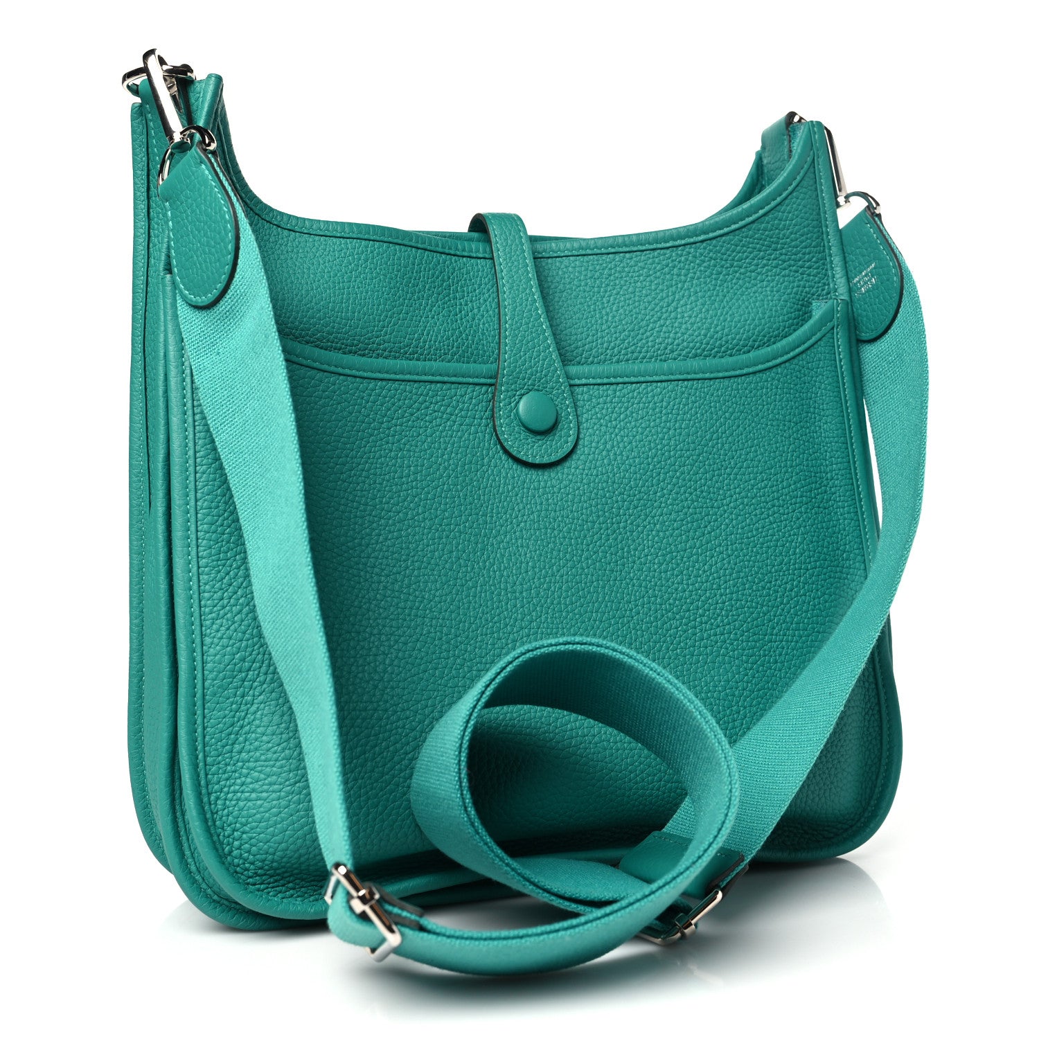 Hermes Taurillon Clemence Evelyne III PM Vert Jade 3 of 10