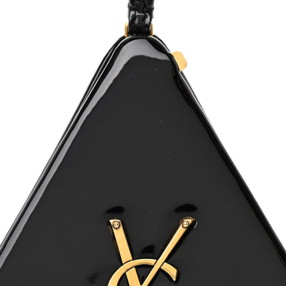 Saint Laurent Patent Pyramid Clutch Black 7 of 9