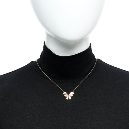 Tiffany 18K Rose Gold Sterling Silver Return to Tiffany Love Bugs Butterfly Pendant Necklace 2 of 8