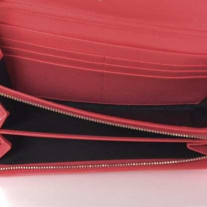 Christian Dior Patent Cannage Rendezvous Chain Wallet Coral 4 of 6