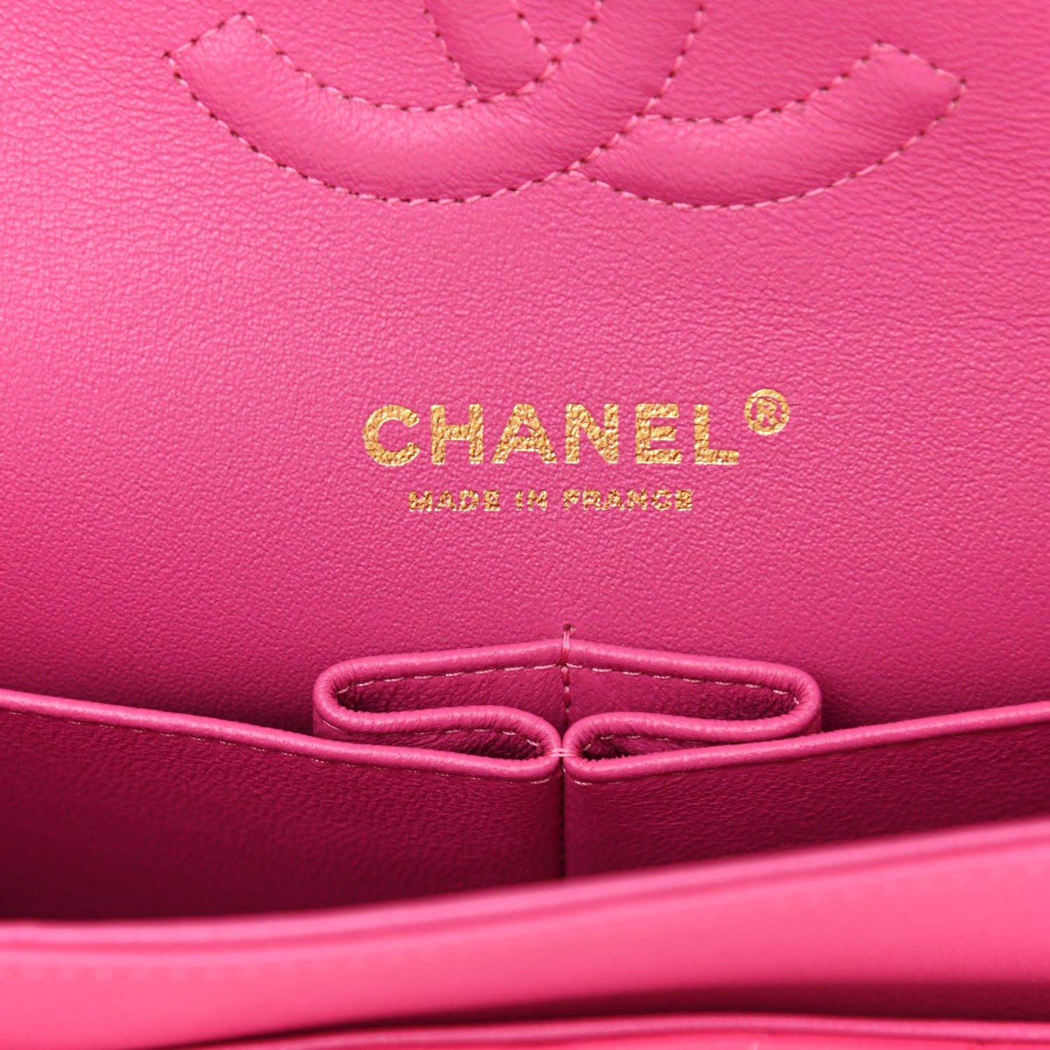 Chanel Lambskin Chevron Quilted Medium Double Flap Pink 6 of 12