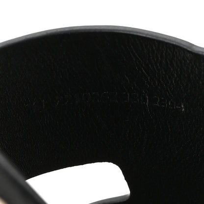 Hermes Calfskin Cork Eze 30 Sandals 38 Black 9 of 10