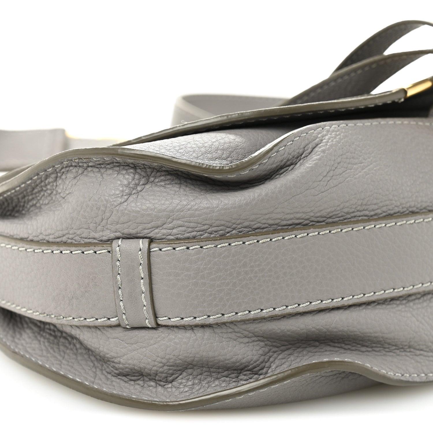 Chloe Calfskin Medium Marcie Round Crossbody Bag Cashmere Grey 9 of 15