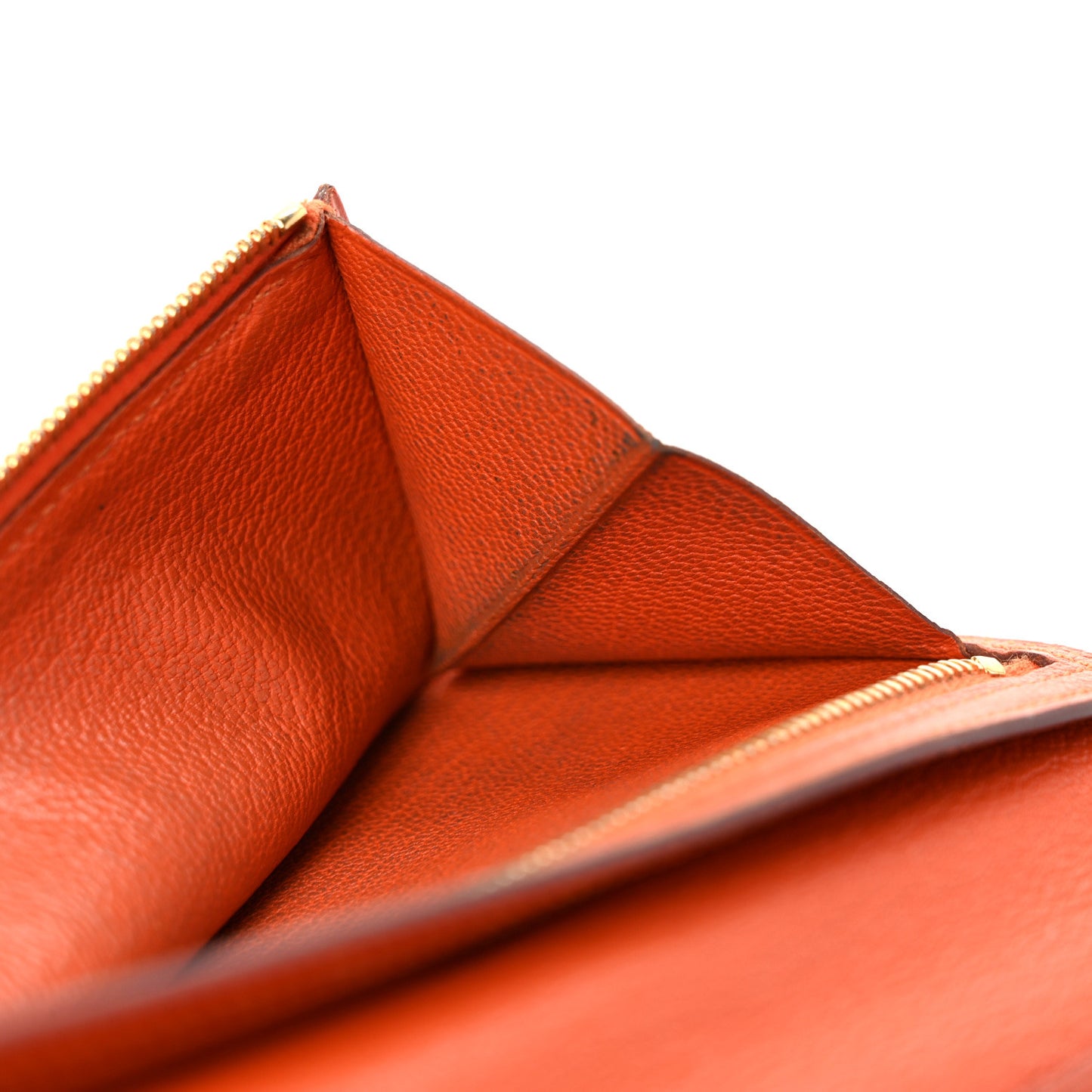 Chèvre Mysore Bearn Gusset Wallet Feu