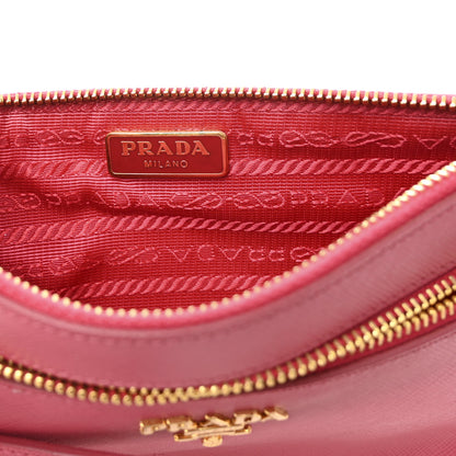 Prada Saffiano Lux Crossbody Bag Peonia 6 of 12
