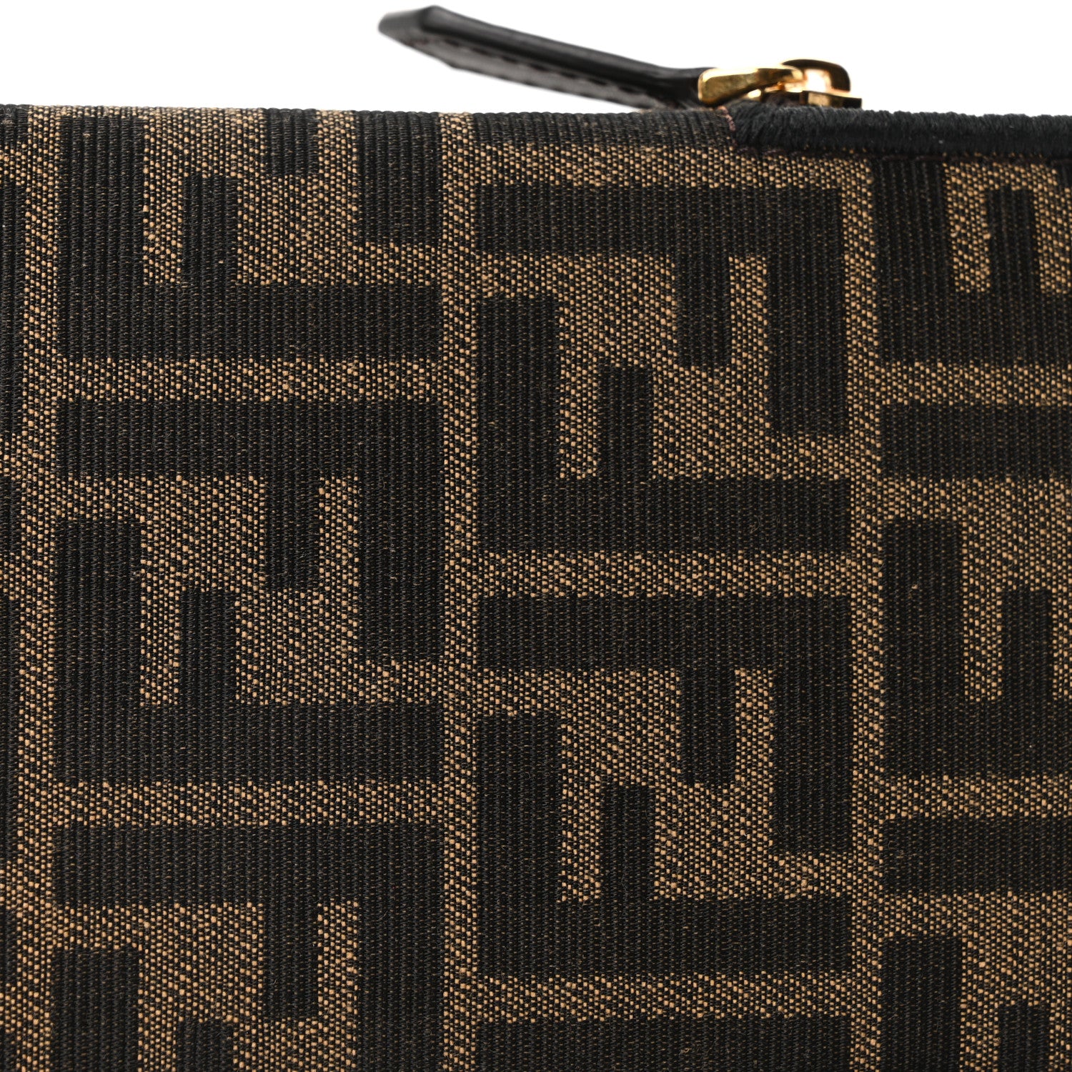 Fendi Fabric Jacquard FF 1974 Cell Pocket Strap You Tobacco Moro Black 9 of 11