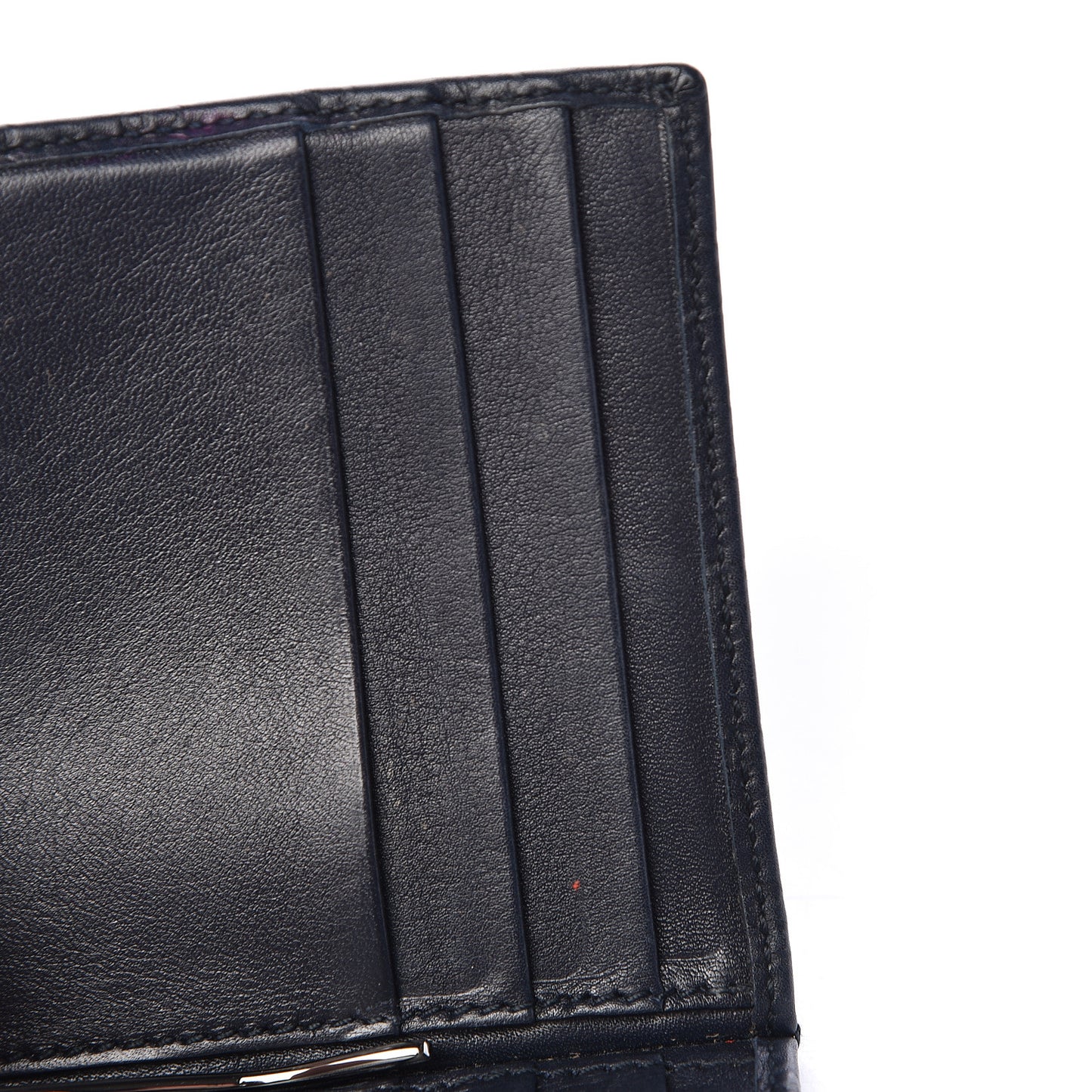 Microguccissima Bi-Fold Wallet Navy Blue