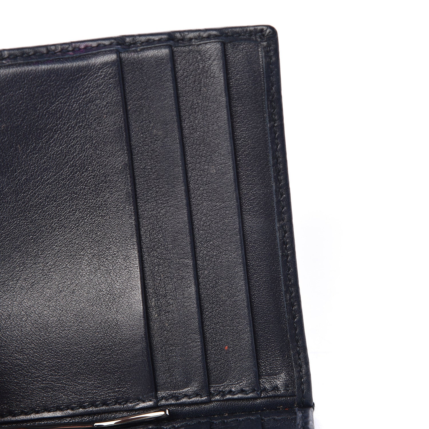Gucci Microguccissima Bi-Fold Wallet Navy Blue 7 of 9
