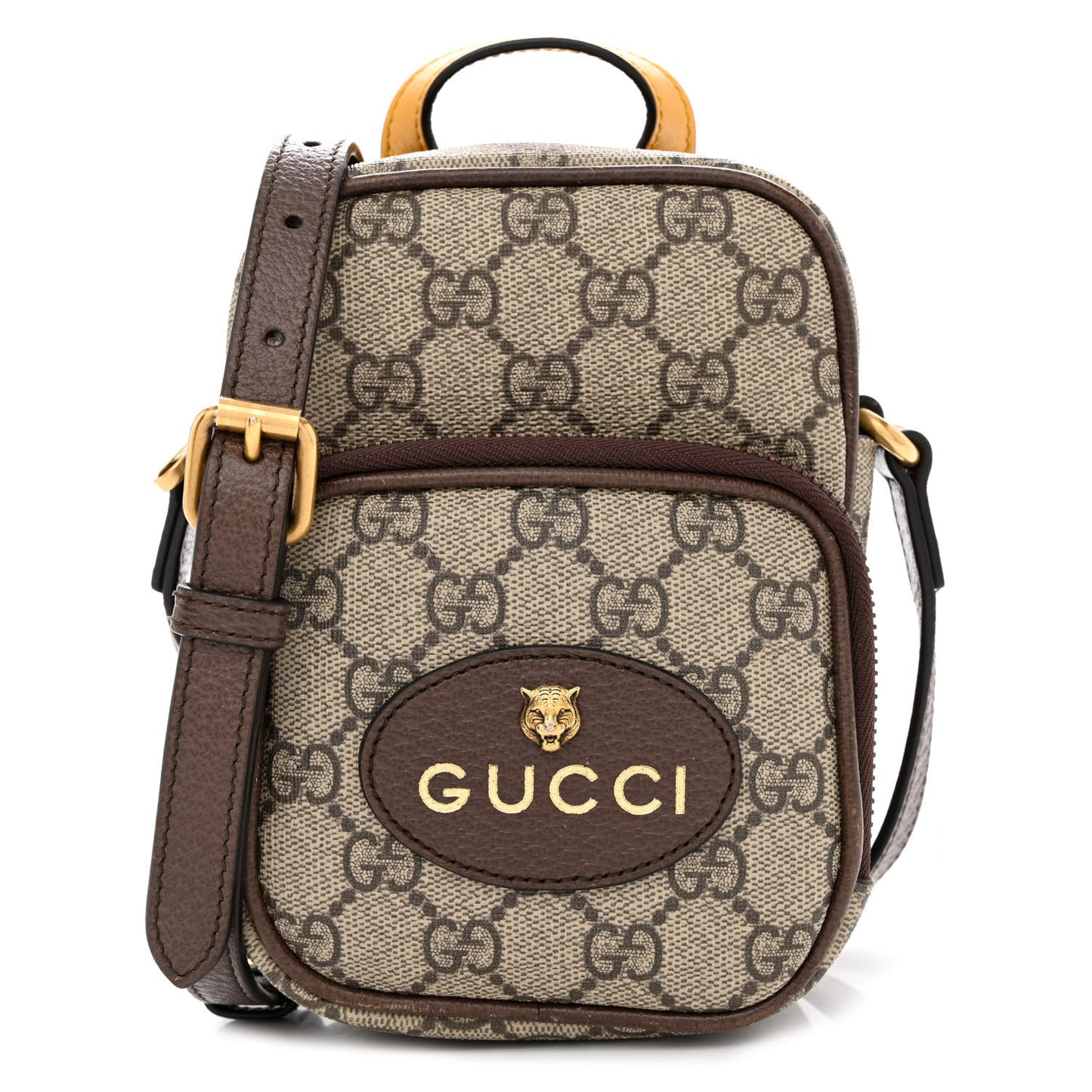 GG Supreme Monogram Mini Neo Vintage Double Zip Messenger Bag Beige New Acero Crop