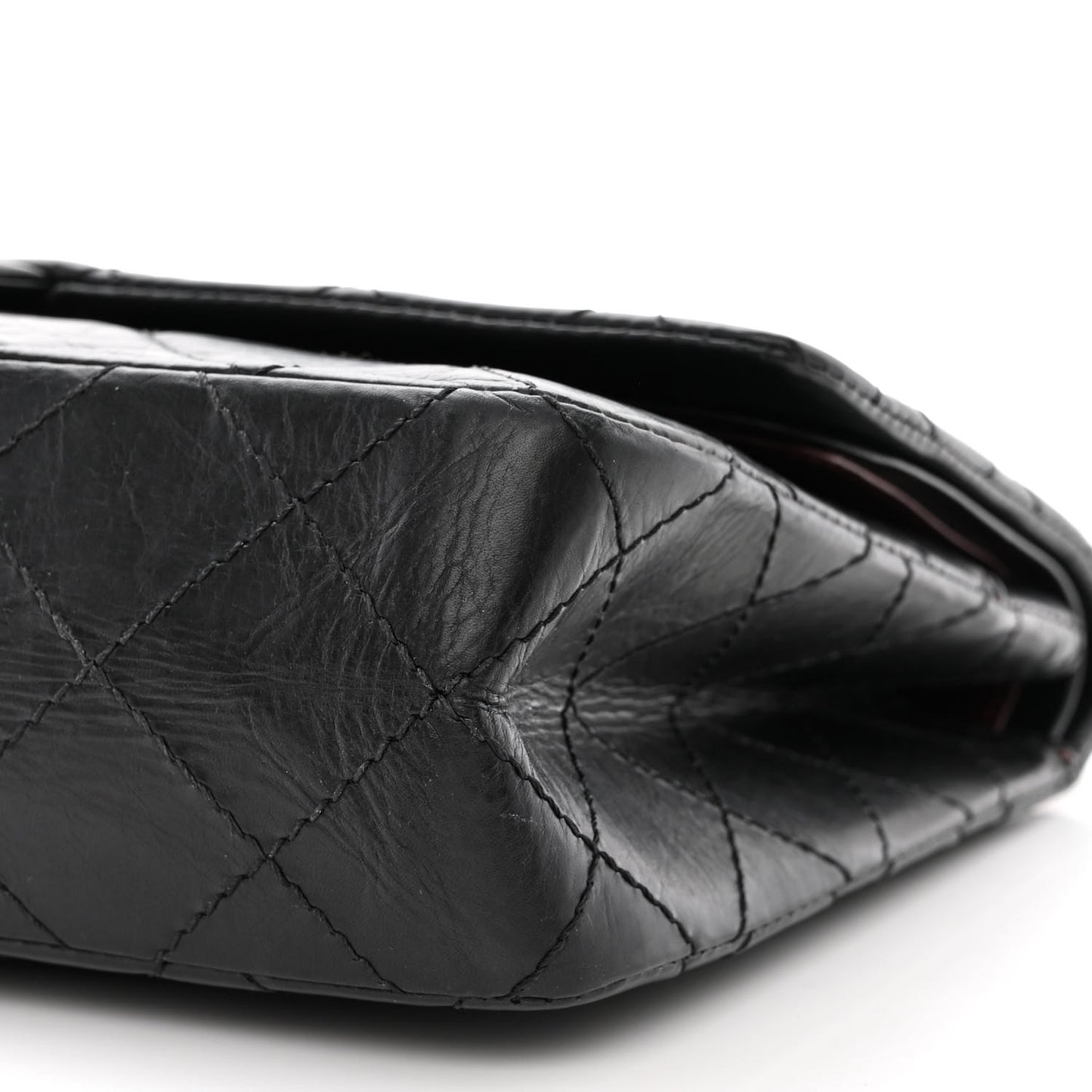 Aged Calfskin Quilted 50th Anniversary 2.55 Reissue 227 Flap Black