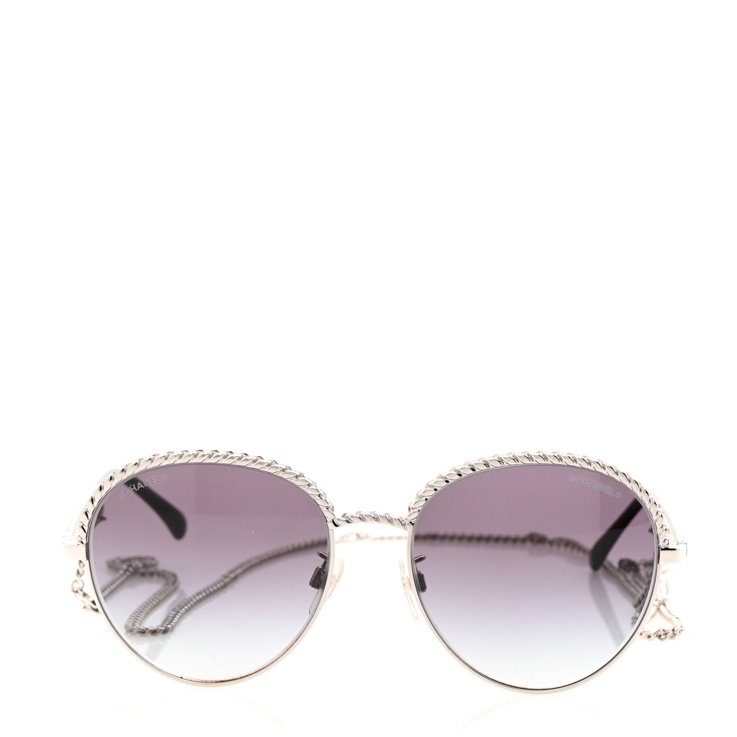 Round Chain Sunglasses 4242 Grey