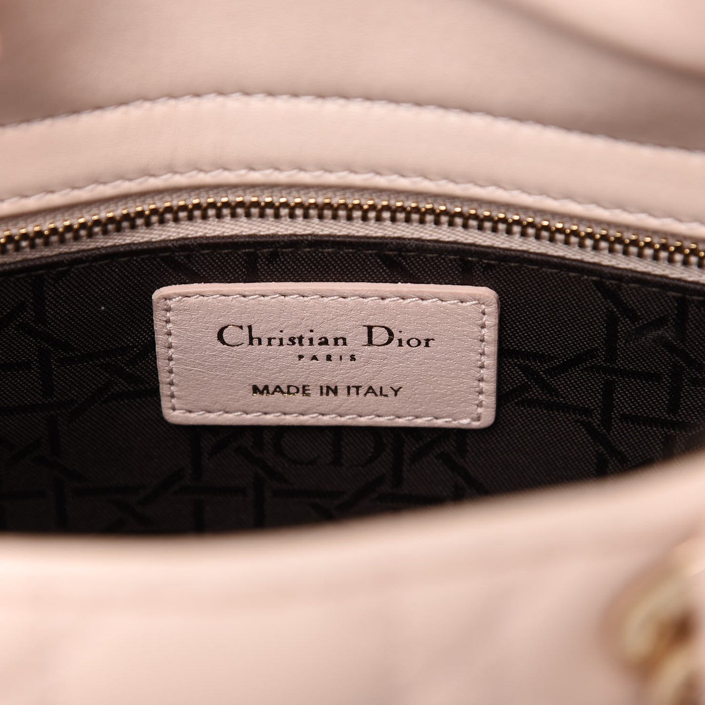 Lambskin Cannage Small Lucky Badges My Lady Dior Pink