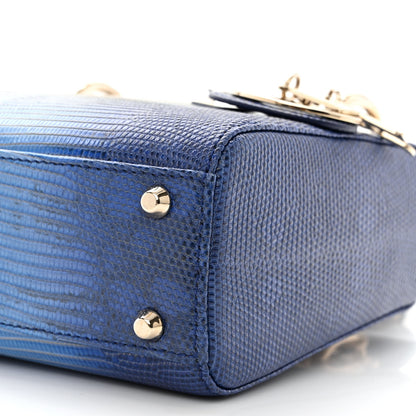 Christian Dior Lizard Gradient Mini Lady Dior Blue 10 of 12
