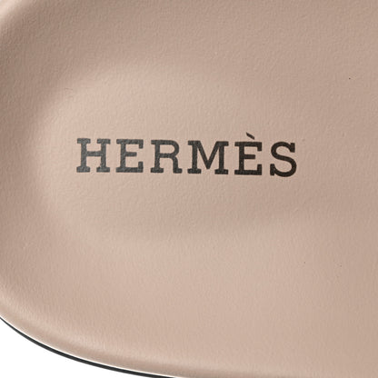 Hermes Calfskin Womens Chypre Sandals 35 Beige Mastic 7 of 9