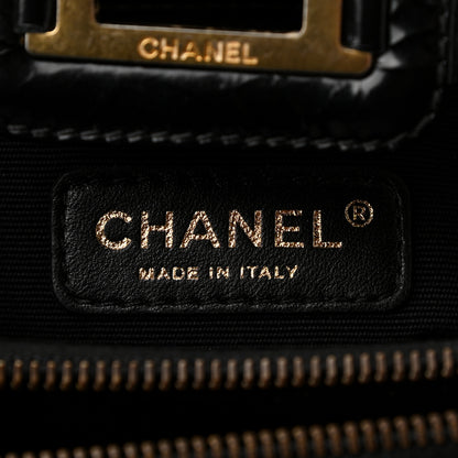 Chanel Glazed Crackled Calfskin Small Reissue Tote Black 6 of 11