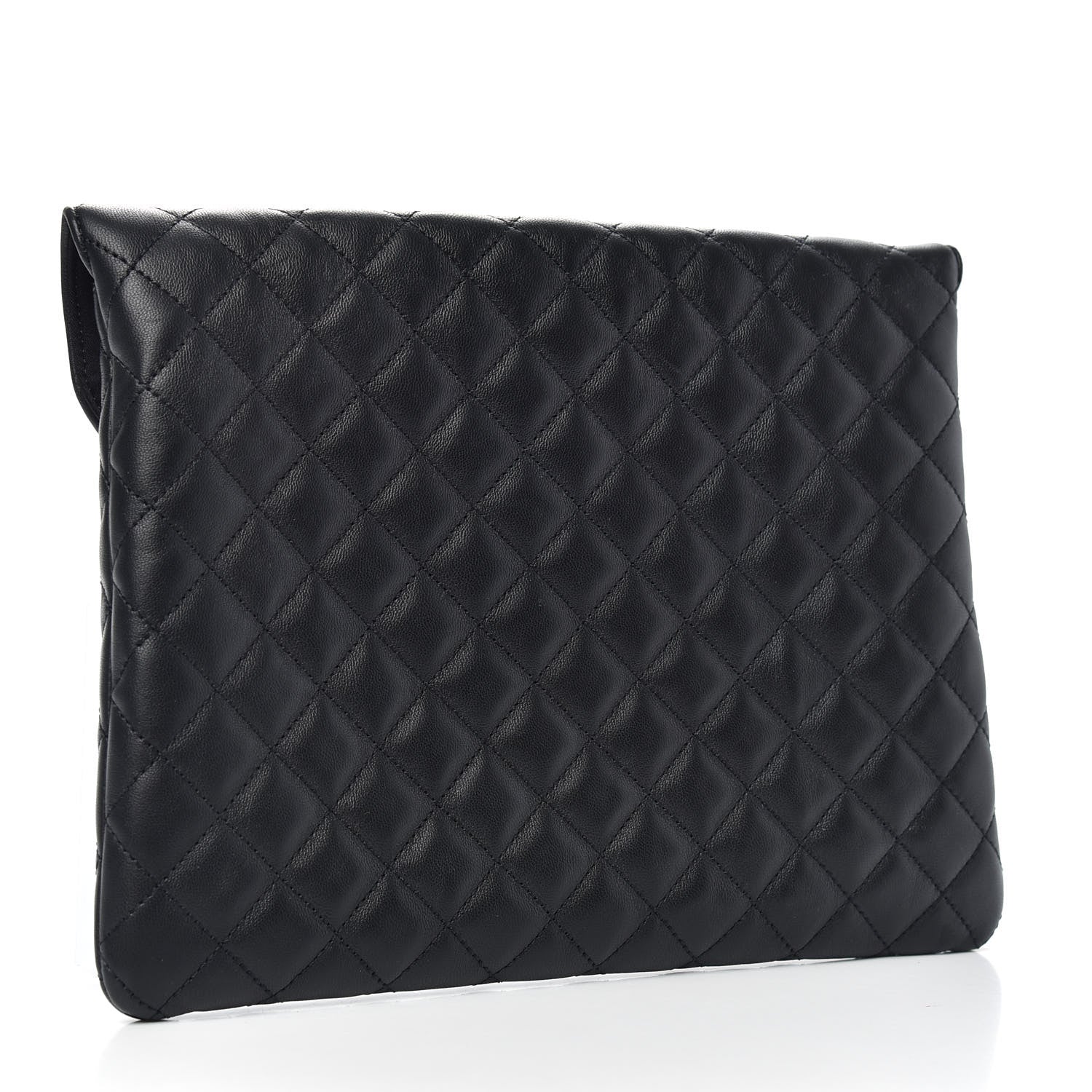 Chanel Lambskin Quilted Slipper Pouch Black 3 of 6