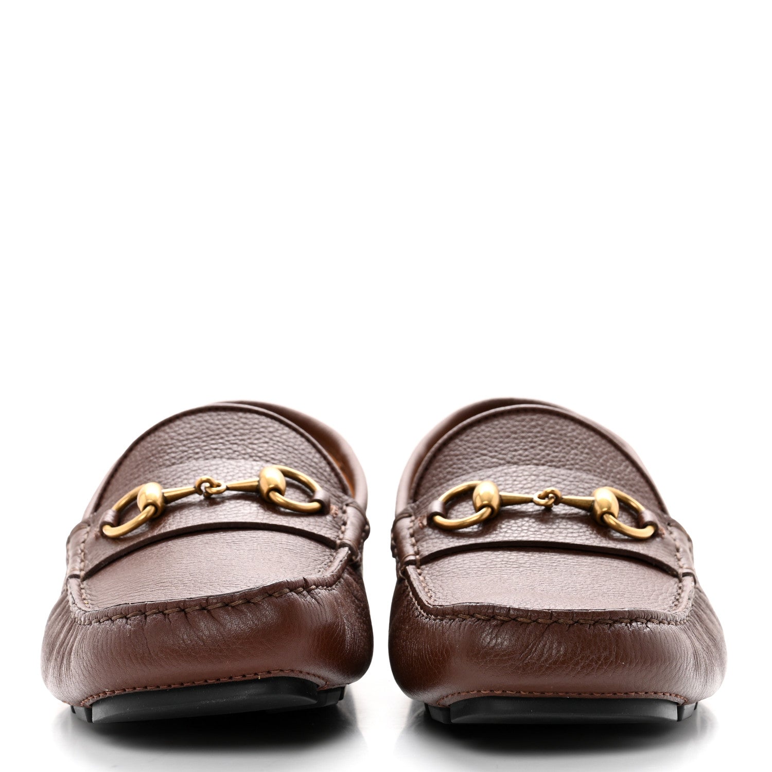 Gucci Hebron Calfskin Mens Horsebit Loafers 8.5 Light Brown 2 of 9