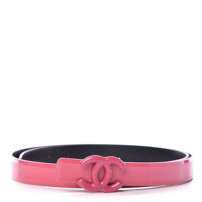 Chanel Patent CC Logo Skinny Belt 85 34 Pink 1 of 8