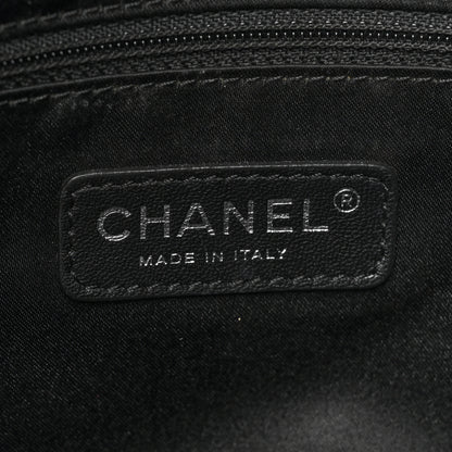 Chanel Vinyl Quilted Frozen Shopping Tote Black 6 of 14