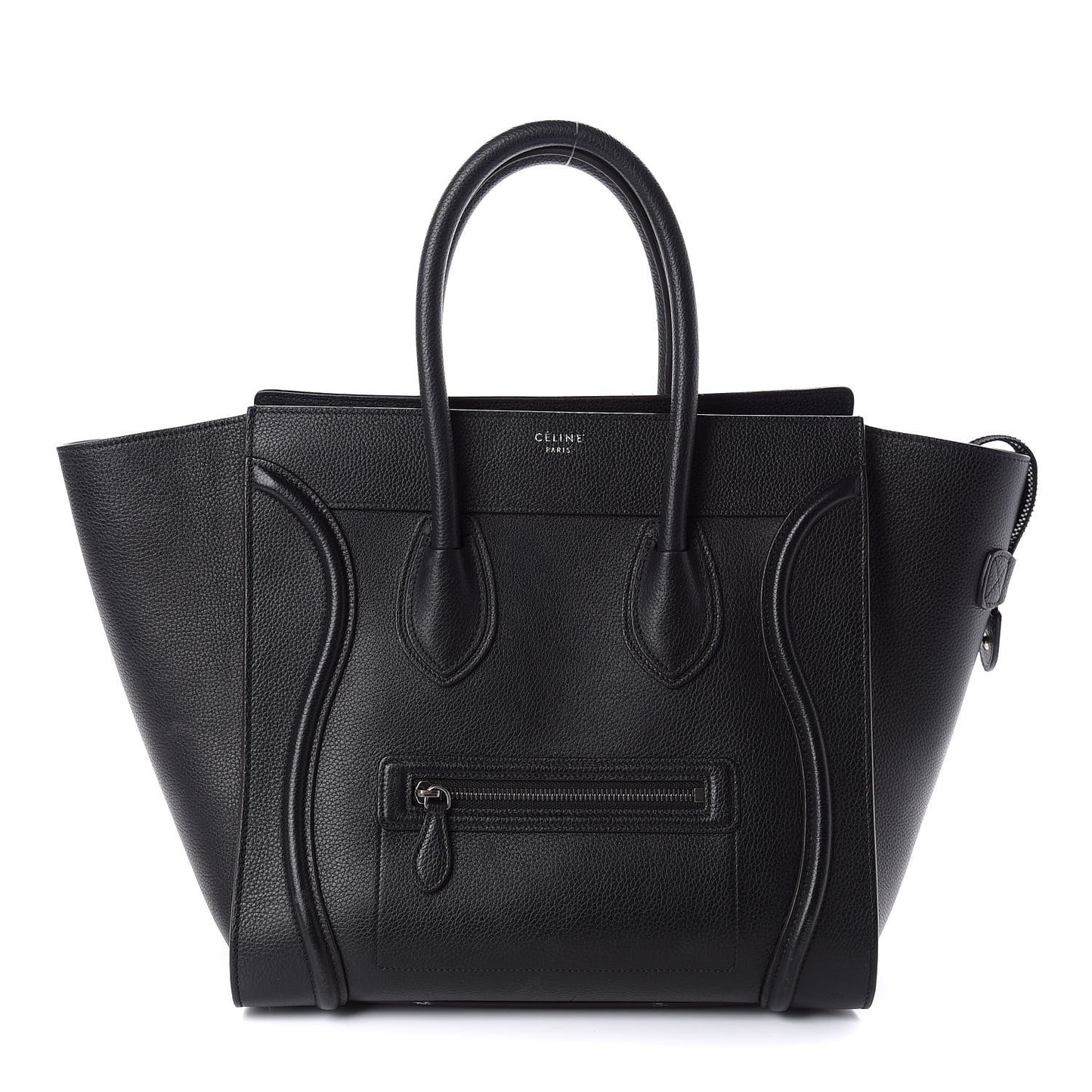 Drummed Calfskin Mini Luggage Black