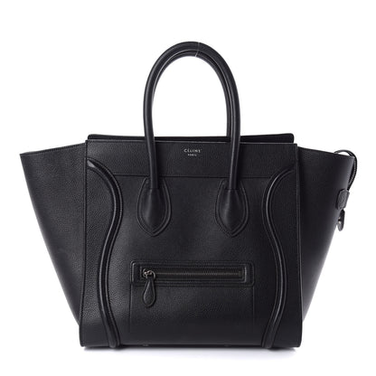 Celine Drummed Calfskin Mini Luggage Black 1 of 12