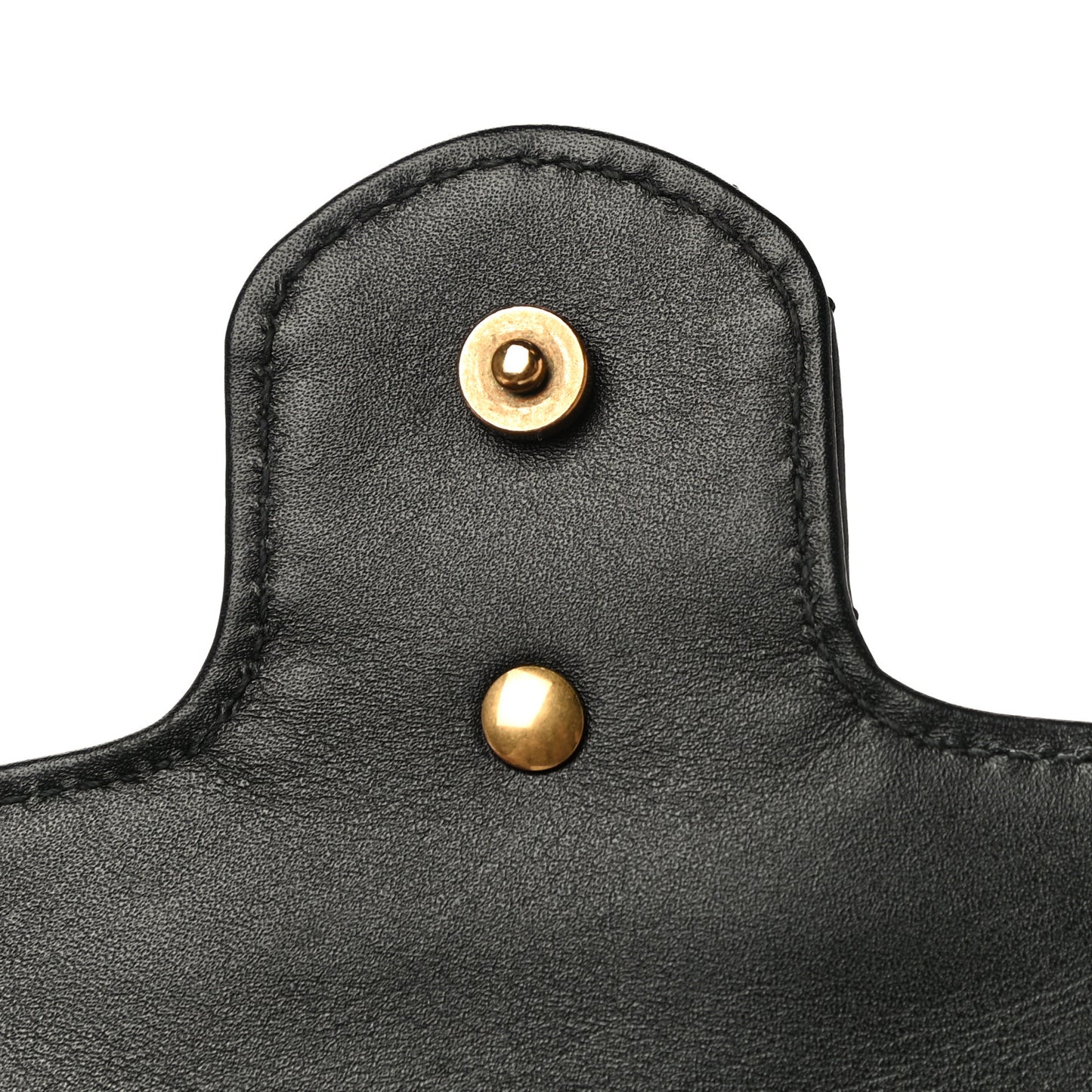 Calfskin Matelasse Super Mini GG Marmont Shoulder Bag Black