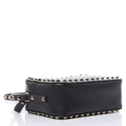 Valentino Garavani Calfskin Rockstud Camera Crossbody Bag Black 4 of 9