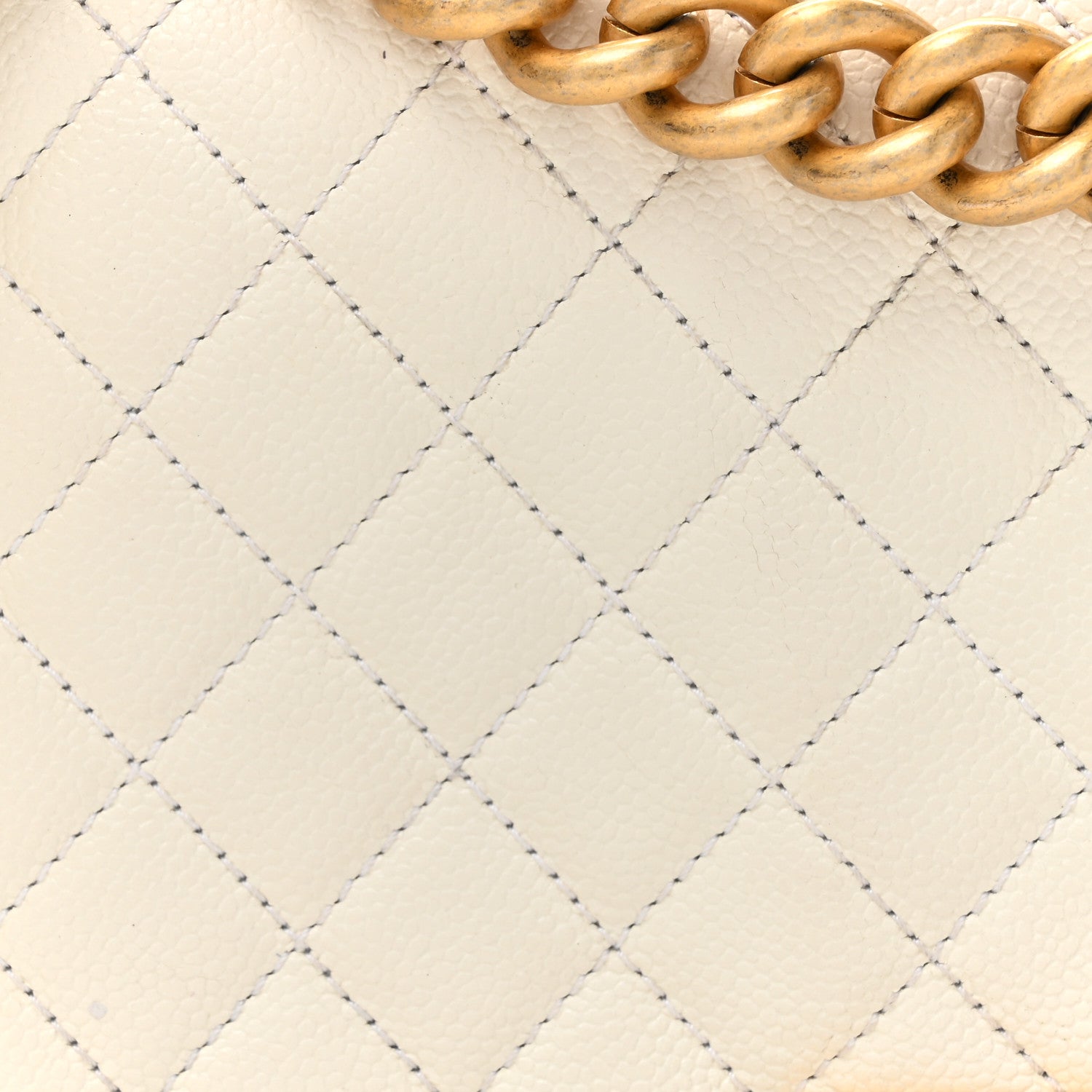 Chanel Caviar Quilted Medium Boy Flap White 8 of 19