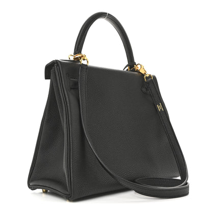 Hermes Togo Kelly Retourne 28 Black 3 of 12