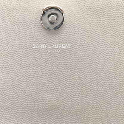 Saint Laurent Grain De Poudre Small Monogram Kate Satchel Blanc Vintage 5 of 12