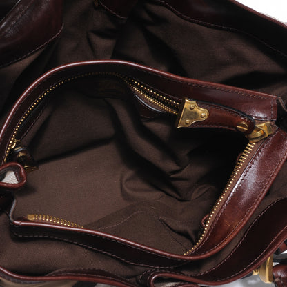 Burberry House Check Bridle Calfskin Belted Satchel Brown 6 of 10