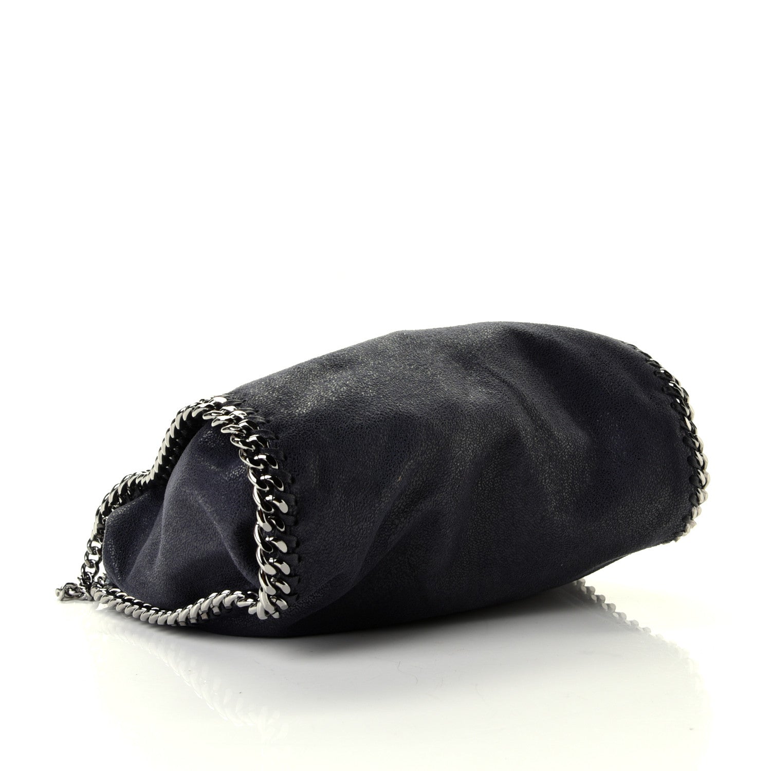Stella McCartney Shaggy Deer Mini Falabella Fold Over Tote Navy 3 of 4
