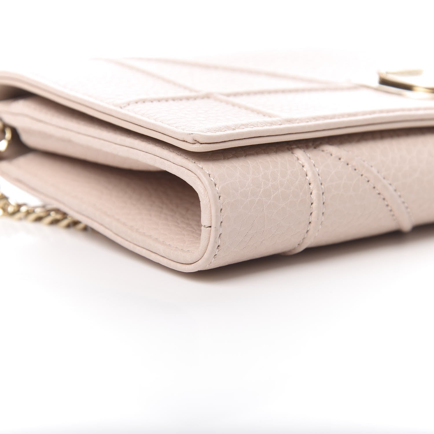 Christian Dior Grained Calfskin Diorama Croisiere Chain Wallet Rose Poudre 9 of 10
