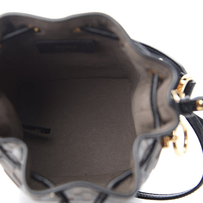 Fendi Vitello Liberty F is Fendi Bi-Color FF 1974 Embossed Mini Mon Tresor Bucket Bag Maya Black 4 of 10