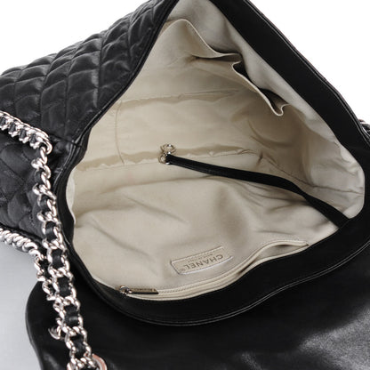 Chanel Washed Lambskin Quilted Maxi Chain Around Flap Black 5 of 7