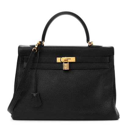 Hermes Taurillon Clemence Kelly Retourne 35 Black 1 of 12