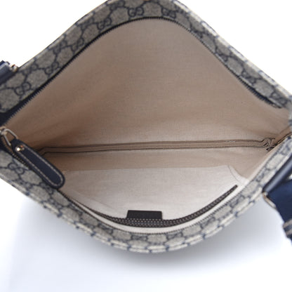 Gucci GG Plus Monogram Large Flat Messenger Bag Beige Blue 5 of 10