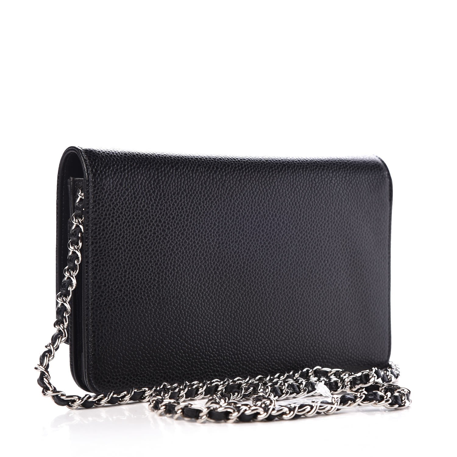 Chanel Caviar Timeless CC Wallet On Chain WOC Black 4 of 9