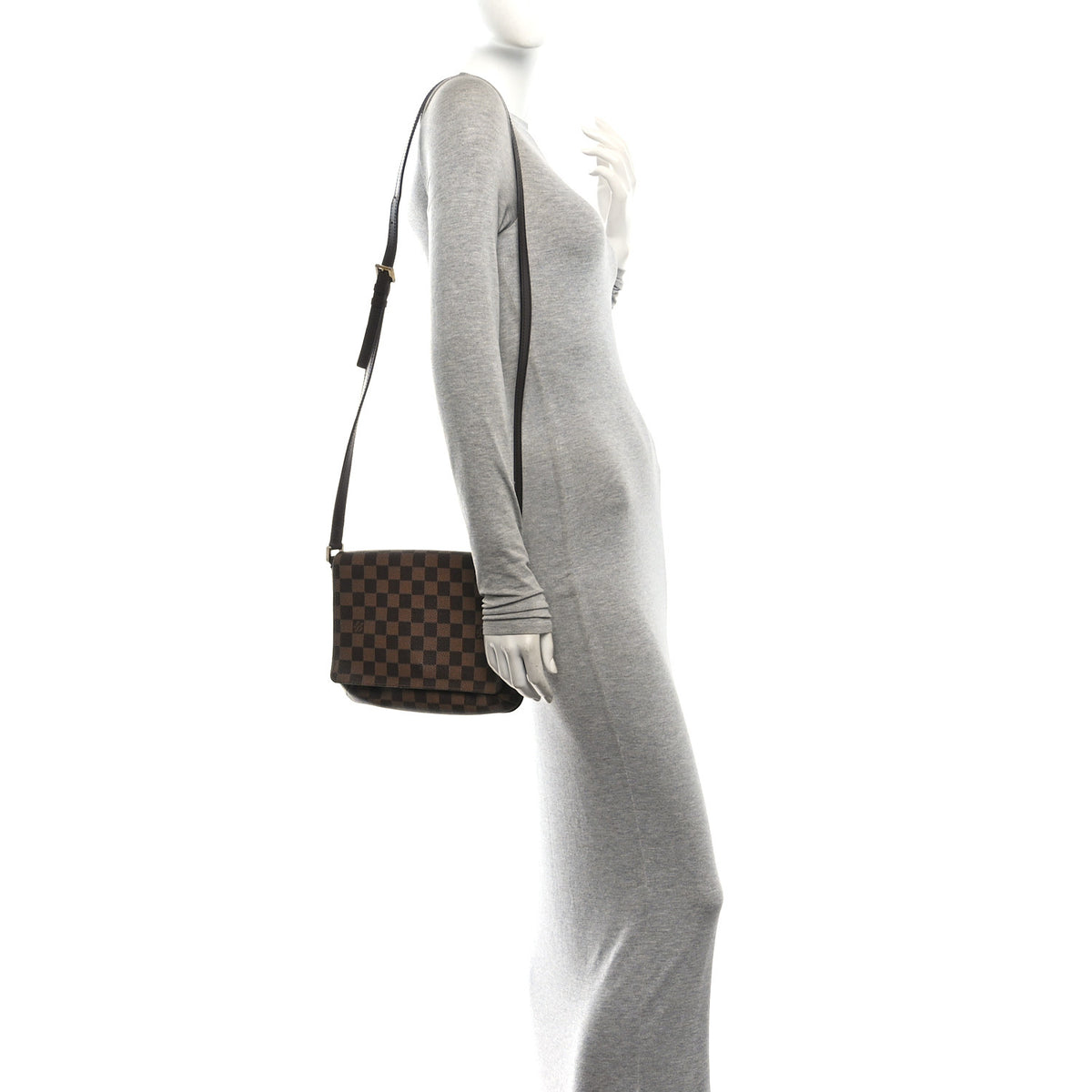Damier Ebene Musette Tango Long Strap