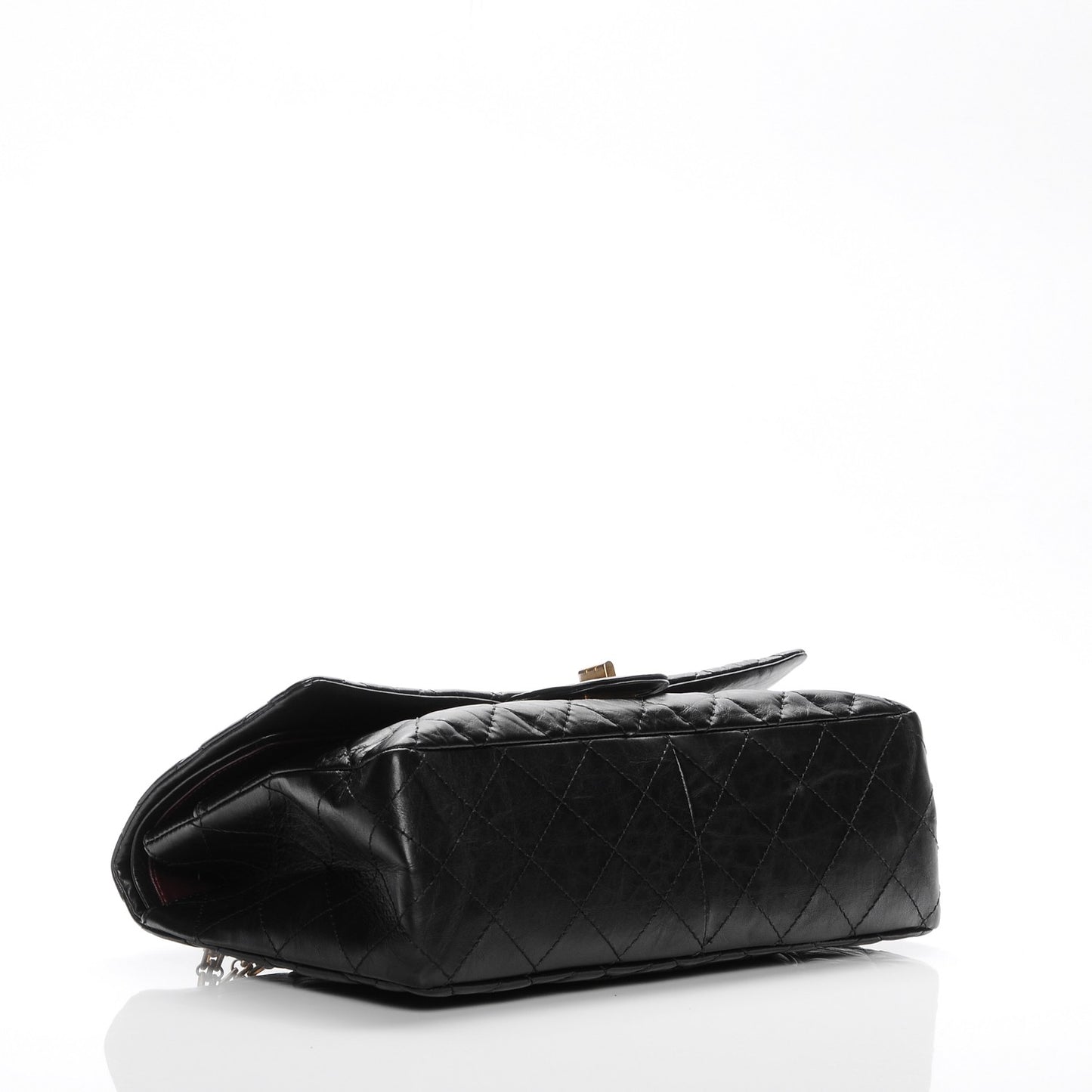 Aged Calfskin Quilted 2.55 Reissue 227 Flap Black