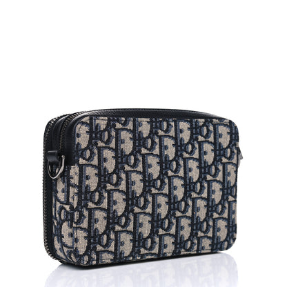 Christian Dior Oblique Pouch Navy Blue 2 of 4