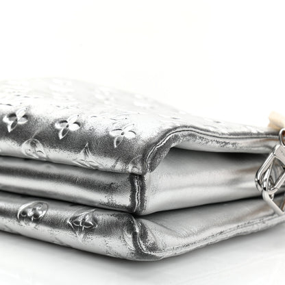 Louis Vuitton Metallic Lambskin Embossed Monogram Coussin PM Silver 12 of 17