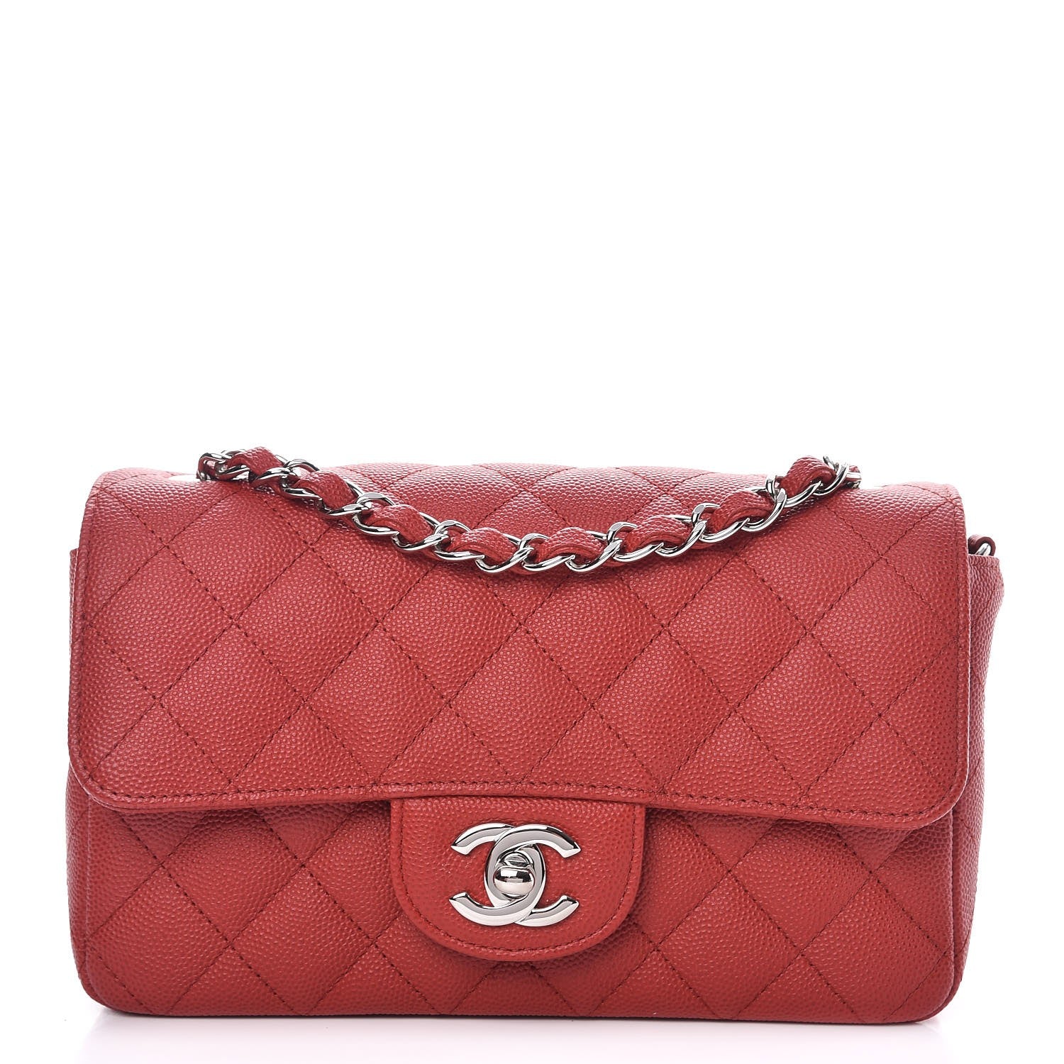 Chanel Caviar Quilted Mini Rectangular Flap Red 1 of 7